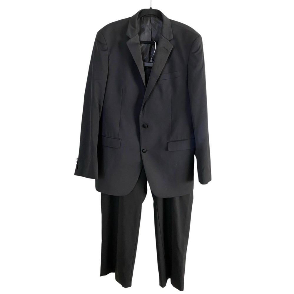 Kenneth Cole New York Men's Black Formal Jacket & Pant Tuxedo Size 42L - 40 x 30